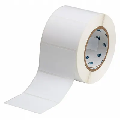 BRADY Pre-Cut Label Stock Roll: 2 in x 3 in, 2 in, Polyester, Permanent Adhesive - Brady Precut Label Rolls