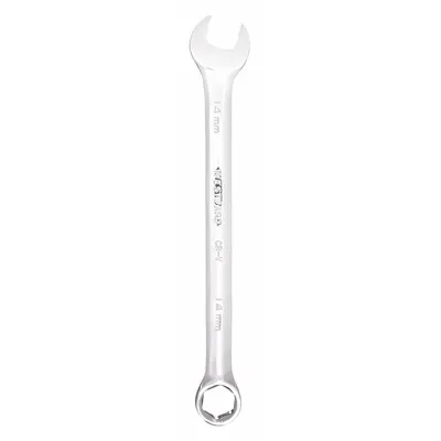 WESTWARD Combination Wrench: Alloy Steel, Chrome, 14 mm Head Size, 7 1/2 in Overall Lg - Metric 6-Point Combination Wrenches