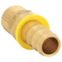 Push-On Hose Fitting: Hose Barb x NPTF, 3/4 in x 3/4 in Fitting Size, Male x Male, Swivel, Straight (MPN PB-NPMX-1212)
