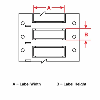BRADY Sleeve Label: 1/4 in x 2 in, Polyolefin, Black (Matte) - Brady Precut Sleeve Label Rolls