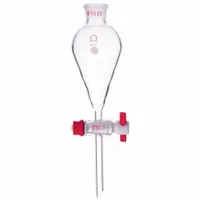 This 4000 mL separatory funnel is made of colorless borosilicate glass, featuring a 38 mm top opening, a 16 mm stem opening, and a 60 mm stem length. It is used for liquid-liquid extraction and separation of immiscible solvents by density in laboratory settings