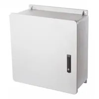 WIEGMANN Enclosure: Fiberglass, 24 in x 24 in x 10 in, NEMA 1/12/3R/4X/6P, Hinged, Solid Cover (MPN HW-J2424103PT)