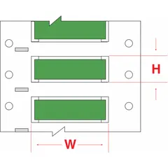 This precut sleeve label roll is made of polyolefin with a green matte finish. Each label measures 1/8 in x 2 in and is designed for wire gauges from 16 AWG to 22 AWG. Compatible with the BBP72 printer series, it is used for on-demand wire identification and marking in industrial electrical applications.