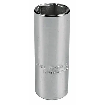 PROTO Socket: SAE, 1/4 in Drive Size, 11/32 in Socket Size, 6-Point, Deep, Black Oxide - 1/4" Drive Hand Sockets