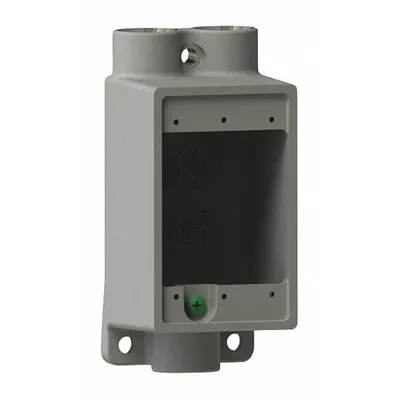 HUBBELL KILLARK Device Box: Aluminum, Rectangular, 1 Gangs, 3/4 in Hub Size - Aluminum Weatherproof Electrical Boxes