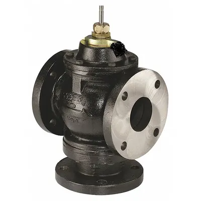 JOHNSON CONTROLS Hydronic Globe Valve: 3-Way, 157 CV Flow, 4 in Flanged, Cast Iron Body - 3-Way Flanged Connection Globe Valves