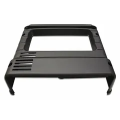 This front cover is a replacement engine component for Honda EU3000IS1A generator models. It shields internal engine parts from debris and damage while supporting proper airflow. Used during repairs or overhauls to restore housing integrity.