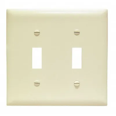 LEGRAND Wall Plate: Toggle, 2 Gang, Brown - General Purpose Wall Plates