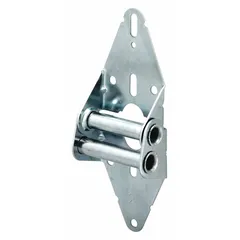 This steel garage door hinge features a rounded corner design and is designated as Hinge Number #2. It has a leaf height of 1-7/8 inches and a leaf width of 3 inches. Used to connect sectional garage door panels at the second hinge position, allowing the door to articulate as it moves along the track.
