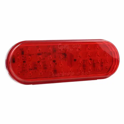 GROTE G6002 LED Stop Light, Red Oval, Bracket Mount, FMVSS 108 - Stop Lights
