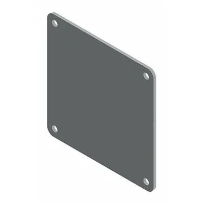 HOFFMAN Wireway Closure Plate: 4 in Wd, 4 in Ht, 5 3/8 in Lg, 5 7/16 in Ht, Stainless Steel - End Caps for Corrosion-Resistant Washdown Wireways