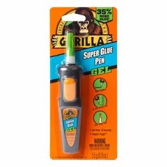 This general purpose instant adhesive is a clear, thick liquid supplied in a 0.19 fl oz tube. It bonds wood and is compatible with plastics, making it suitable for industrial repair and assembly tasks such as woodworking, fixture mounting, and plastic part repairs.