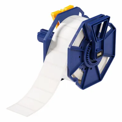 BRADY Pre-Cut Label Stock Roll: 1 in x 2 in, Acrylic, Permanent Adhesive, 1,000 Labels - Brady Inkjet Precut Label Rolls