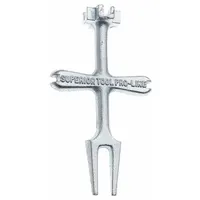 SUPERIOR TOOL Plug Wrench: Zinc, 5 7/8 in Handle Lg, NPT, 1 15/16 in Overall Wd, 6 in, Not Adj, 3930