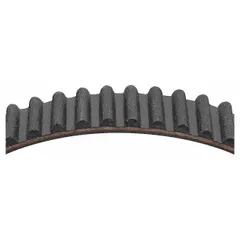 Timing belt and metric V-belt belt with 2,248 mm effective length and fiberglass reinforcing cord. Used in automotive engine timing systems to synchronize camshaft and crankshaft rotation, as well as in industrial drive systems requiring precise power transmission.