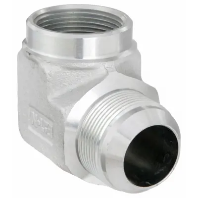AEROQUIP Hydraulic Hose Adapter: 1 1/4 in x 1 1/4 in Fitting Size, Female x Male - NPTF-to-JIC Steel Hydraulic Hose Adapters