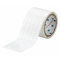 Pre-Cut Label Stock Roll: 13/64 in x 1/2 in, 13/64 in, Polyimide, White (Gloss), -40°F to 248°F (MPN THT-36-473-10)