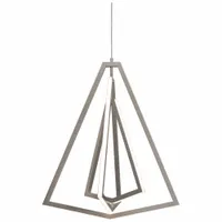 AFX INC. LEDPendant: 24 in Dia, 28 1/4 in Ht, Satin Nickel, 1,620 lm, 3000K, 36 W, 120V AC, Dimmable (MPN GNAP27L30D1SN)