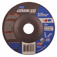 General purpose combination wheel for cutting and grinding carbon steel and stainless steel. Type 27 design with 24 grit aluminum oxide, sized 5" diameter, 1/8" thickness, and 7/8" arbor hole. Suitable for metal fabrication, maintenance, and repair tasks requiring both cutting and grinding in a single operation.