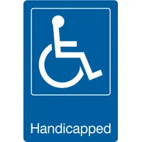 Facility Sign: Acrylic, Adhesive Sign Mounting, 9 in x 6 in Nominal Sign Size, Not Retroreflective