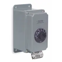 QMARK Line Volt Mechanical Tstat: Heat Only, Plastic, 40° to 100°F, 2.5°F, Hydraulic Air Coil (MPN WT12)