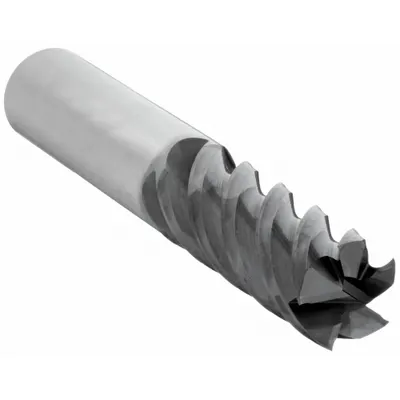 WIDIA HANITA Square End Mill: Carbide, AlTiN Coated, 5 Flute, 3/4" Mill Dia, 2-1/4" LOC - Carbide Square End Mills for Steel & Cast Iron