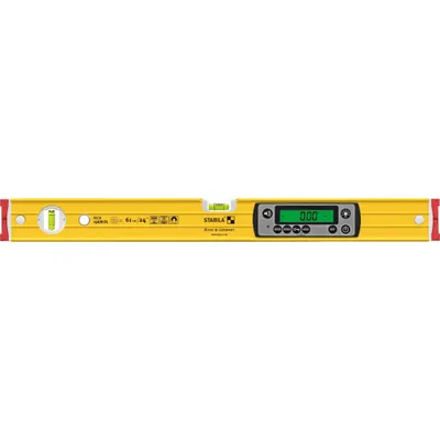 STABILA Digital Level: 1°– 90°, Includes Batteries, 0 Rare Earth, ±0.10°, 24 in Overall Lg - Magnetic Digital Levels