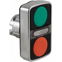 SCHNEIDER ELECTRIC Multihead Operator: Illuminated, 2 Button, Flush Profile, 22 mm Mounting Size (MPN ZB4BW7A3740)