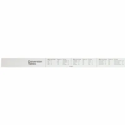 WESTCOTT Yardstick: YMS-1, 3 1/4 ft / 100 cm, 0.08 in Thick, 1/8 in, Clear, Black - Aluminum Rulers