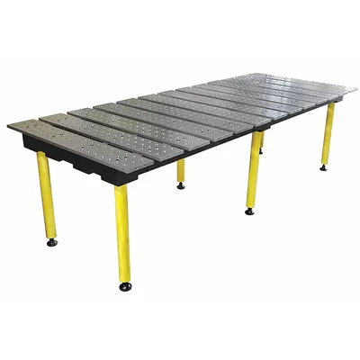 BUILDPRO Welding Table: 36.5 in Ht, 38 in Dp, 78 in Wd, 4,400 lb Wt Capacity - Fixed-Height Modular Welding Tables