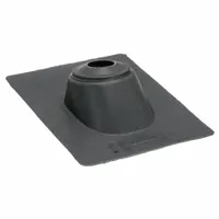 13"H 9.25"W Plasc Roof Vent Pipe Flshng: For Pitched Roof, Rectangular Base, For 1 Pipes, Rubber (MPN 11909)