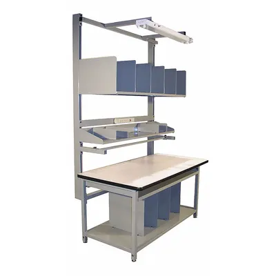 PRO-LINE Workstation: 750 lb Wt Capacity, 30 in Min Tabletop Ht, 36 in Max Tabletop Ht - Laminate-Top Packing Tables