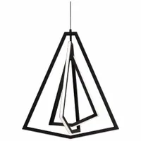 AFX INC. LEDPendant: 24 in Dia, 28 1/4 in Ht, Black, 1,620 lm, 3000K, 36 W, 120V AC, Dimmable (MPN GNAP27L30D1BK)
