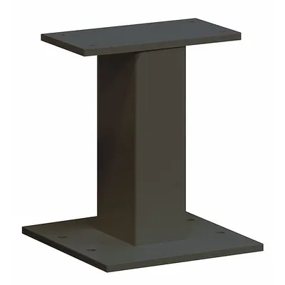 SALSBURY INDUSTRIES Pedestal: Aluminum, Powder Coated, Black, Bolt Mounted - Mailbox Pedestals