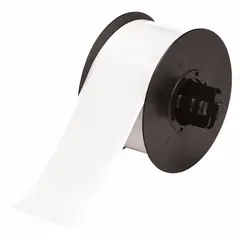 This continuous label roll is made of green gloss polyester with glow-in-the-dark properties, designed for indoor use. It measures 2 1/4 inches wide by 50 feet long and is compatible with the Brady S3000 printer series. Typical applications include safety marking, equipment identification, and wayfinding in low-light environments.