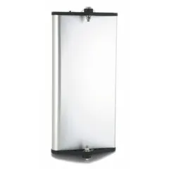 Rectangular flat-profile replacement mirror for 16 1/8-inch mirror height. Includes mounting hardware for installation on trucks, trailers, or heavy equipment.
