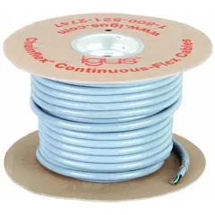 Shielded continuous flexing tray cable with 10 AWG conductors and 4 conductors. Minimum bend radius factor 7.5 x OD for fixed installation and 8 x OD for flexible applications. Suitable for use in cable carriers and automated machinery requiring repeated bending.