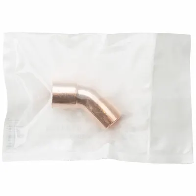 STREAMLINE 1/2 in CTS x 1/2 in CTS Cup x FTG No Center Stop Wrot Copper Elbow - Clean & Bagged Wrot Copper Tube Fittings