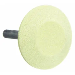 Ceramic mounted point with 80 grit and A36 shape, designed for cool-cutting precision material removal on stainless steel and nickel alloys. Suitable for deburring, blending, and finishing in industrial applications such as tool and die making.