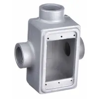 APPLETON ELECTRIC Electrical Box: Iron, Rectangular, 1 Gangs, 1/2 in Hub Size, 25 cu in Capacity (MPN FDT-1-50)