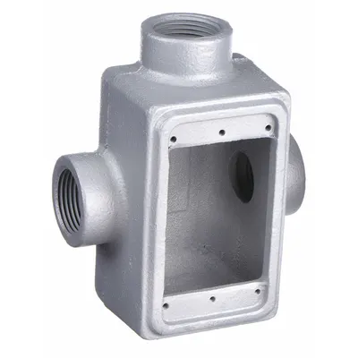 APPLETON ELECTRIC Electrical Box: Iron, Rectangular, 1 Gangs, 1/2 in Hub Size - Iron Weatherproof Electrical Boxes