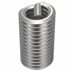 Free-running tanged helical insert for repairing or reinforcing tapped threads in metal. M6-1.00 thread size, right-hand orientation, coarse pitch. Made from 18-8 stainless steel, 6.25mm length, tensile strength 200,000-250,000 psi. Supplied in a 100-piece pack.