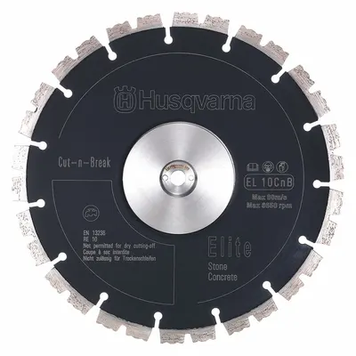 HUSQVARNA Diamond Saw Blade: Concrete, 9 in Blade Dia., 1 in Arbor Size, Wet - Concrete & Asphalt-Cutting Blades
