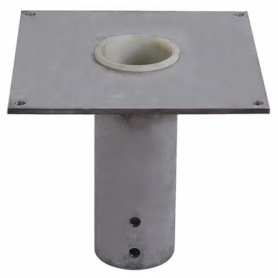 Dayton Mounting Base: Socket, 1,000 lb Max Load Capacity, Welded Steel - Socket-Mount Bases