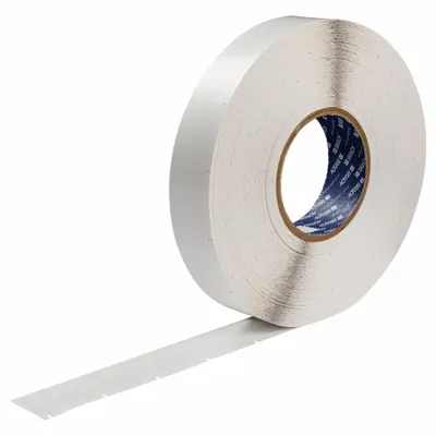 BRADY Wraparound Label: 1 1/2 in x 1/2 in, Vinyl, White (Matte) - Brady Precut Label Roll Cartridges