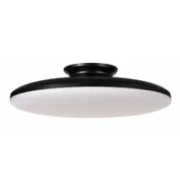 LED Flush Mount: 15 in Dia, Black, 4 1/2 in Ht, 2,200 lm, 3000K/3500K/4000K, 28 W, 120V AC, Skye (MPN SKYF15LAJD1BK)