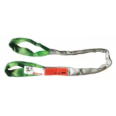 Polyester round sling with abrasion-resistant eyes, Type 3 construction. 6 ft length and 1 3/8 in body diameter. Used for lifting and rigging loads in industrial settings where resistance to wear is required.