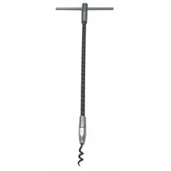 This packing extractor features a flexible shaft and corkscrew tip for removing worn or compressed packing material from pumps, valves, and other industrial equipment. The flex shaft allows access to tight gland areas, simplifying packing replacement during maintenance.