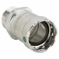 VIEGA MEGAPRESS Crimp Adapter Fitting: 1 in Pipe x 1 in Pipe Size, Press-fit x MNPT, EPDM (MPN 90245)