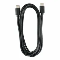 This 5 ft black printer cable features a USB-C connector for connecting compatible printers to a host device. It is used in industrial labeling and identification applications requiring reliable data transfer
